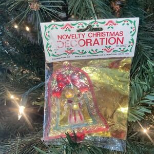 Vintage McCrory Novelty Christmas Decoration Ornament 813857 Bell Child Candle